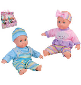 HAPPY PEOPLE 50351 20cm Puppe Baby Zipfelmütze sort.