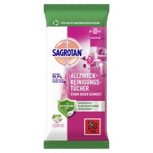 SAGROTAN 3256955 107637 Reinigungstuch 60ST Blütenfr.u. Apfel