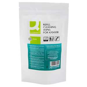 Q-CONNECT KF17450 Nachfüllpackung Reinigungstuch nass 2x 100ST weiß