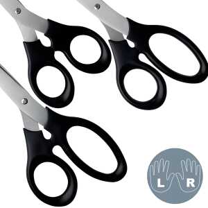 LEITZ 5426-00-95 Schere 3ST Edelstahl 165/185/200mm sw.