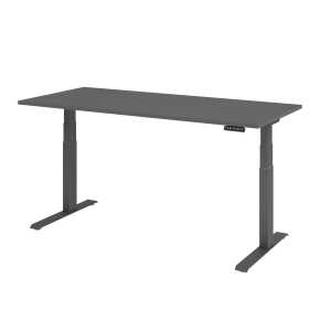 VXDKB19/G/G 180x80cm Schreibtisch elek.höhen graphit/graphit