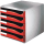 LEITZ 5280-00-25 Schubladenbox 5 Laden rot