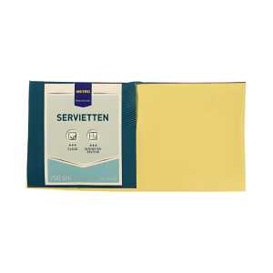 METRO gelb 912913 Servietten Zellltuch 33x33cm 1/4 F 250St