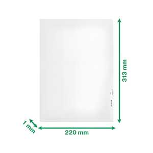 LEITZ 4001-00-03 genarbt Sichthülle A4 Recycle farblos