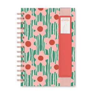 STUDIO OH! OPP04 m.Penholder Spiralnotizbuch A5 Reign.Flower liniert