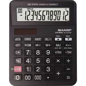 SHARP SH-ELCC12D Tischrechner 12-stellig schwarz