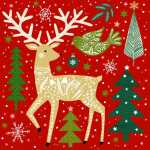 ATELIER 1111-24504 3lag Weihn.Zelltuchserviette 33x33cm