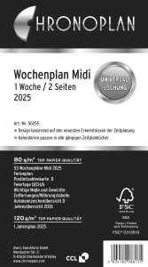 CHRONOPLAN 50255 Wochenplan Midi 2025