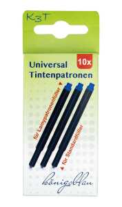 TSI Tintenpatronen Universal 10er Packung, königsblau