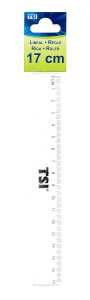 TSI Lineal glasklar 17 cm