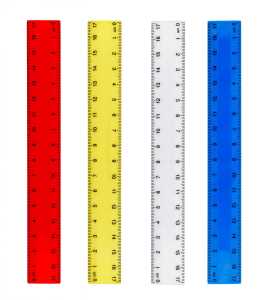 TSI Lineal für Schüleretuis 17 cm 4farbig sort.