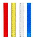 TSI Lineal für Schüleretuis 17 cm 4farbig sort.