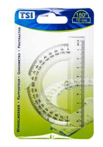 TSI Winkelmesser, halbrund, 10cm, Blisterkarte