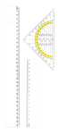 TSI Zeichengarnitur 3-tlg.:Lineal 30 cm,17cm,Geodreick