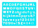 TSI Zeichenschablone 26x18cm, 12 Motive sortiert