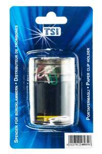 TSI Spender für Büroklammern magnet. 4x4x6,9cm Blister