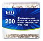 TSI Pinnwandnadeln, transparent, klar, 200 St.