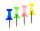 TSI Pinnwandnadeln farbig transparent 100er Dose