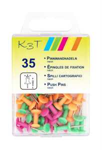 TSI Pinnwandnadeln fbg. sort. 35er Hängedose NEON