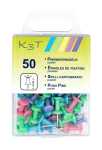 TSI Pinnwandnadeln fbg. sort. 50er Hängedose PASTELL