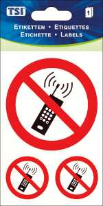 TSI Etiketten "Handy verboten"