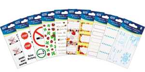 TSI Etiketten 10-fach sortiert