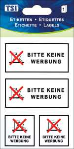 TSI Etiketten BITTE KEINE WERBUNG