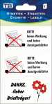 TSI Etiketten BITTE KEINE WERB..KEINE ANZEIGENBLÄTTER