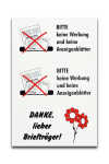 TSI Etiketten BITTE KEINE WERB..KEINE ANZEIGENBLÄTTER
