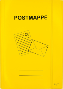 TSI Sammelmappe Pappe gelb für A4    POSTMAPPE
