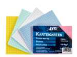TSI Karteikarten A7 kariert 100er Pg. farbig sortiert