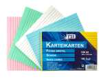 TSI Karteikarten A6 liniert 100er Pg. farbig sortiert