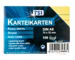 TSI Karteikarten A8, 100 Stk. 5 Farben. liniert