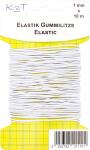TSI Elastik-Gummilitze, rund, weiß, 1mm x 10m