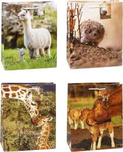 TSI Geschenktüte groß 32x26x13,5cm Tierkinder