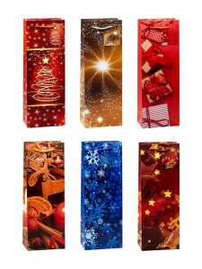 TSI Geschenktüte Flasche 36x12x8 cm WN Serie 8