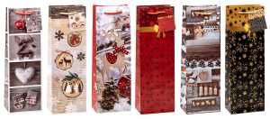 TSI Geschenktüte Flasche 36x12x8 cm WN Serie 9
