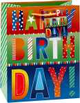 TSI Geschenktüte mittel 23x18x10cm HAPPYBIRTHDAY bunt