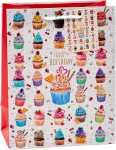 TSI Geschenktüte mittel 23x18x10cm H.Birthday MUFFINS
