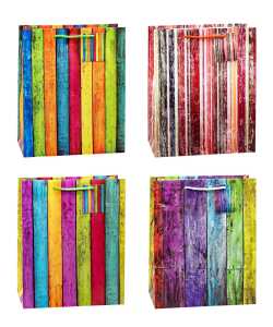 TSI Geschenktüte groß 32x26x13,5 cm STREIFEN