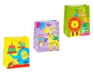 TSI Geschenktüte mittel 23x18x10 cm TIERPARTY