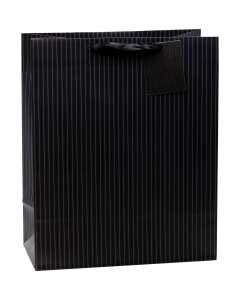 TSI Geschenktüte groß 32x26x13,5 cm NADELSTREIFEN