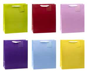 TSI Geschenktüte groß 32x26x13,5 cm TRENDFARBEN