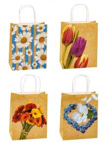 TSI Geschenktüte mittel 23x18x10 cm BLUMEN KP