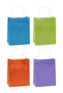 TSI Geschenktüte mittel 23x18x10 cm STREIFEN KP