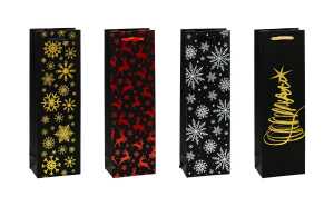 TSI Geschenktüte Flasche 38x12x8cm WN Premium