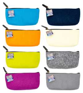 TSI Filz-Schlampermäppchen 20x9x3 cm m. Ledergriff