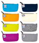 TSI Filz-Schlampermäppchen 20x9x3 cm m. Ledergriff