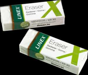 LINEX ER30-2B Radiergummi weiß, 2 Stck. , 62x24x12 mm