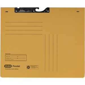 ELBA Pendelhefter A4, aus 320 g/m² Manilakarton kaufm. Heftung gelb